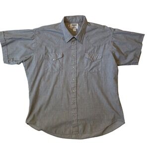 Ruddock Classic Fit Big Man Extra Long Short Sleeve Button Grey Stripe Shirt, 19